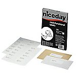 100 Feuilles adresse multifonctions – Niceday – format A4 21 étiquettes par feuille de 63,5 x 38,1 mm
