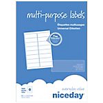 100 Feuilles adresse multifonctions – Niceday – format A4 16 étiquettes par feuille de 99 x 34 mm