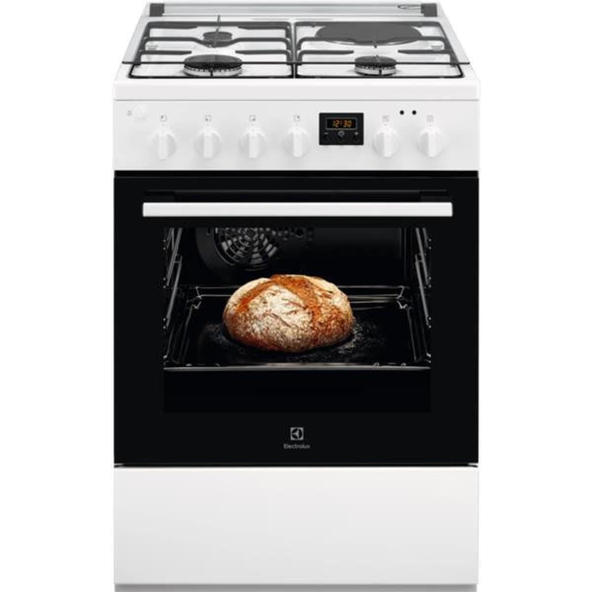 Cuisinière mixte a 57l 4 feux blanc – lkm624011w – ELECTROLUX