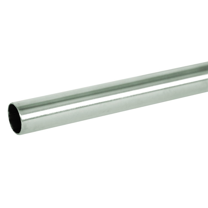 Accessoire pour penderie : Tube rond en inox 304 satiné long 3000 mm