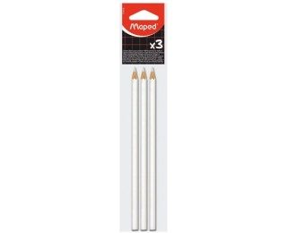 Lot de 3 crayons craies – MAPED – Blanches