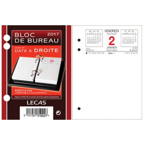 Bloc de Bureau – LECAS – Date droite