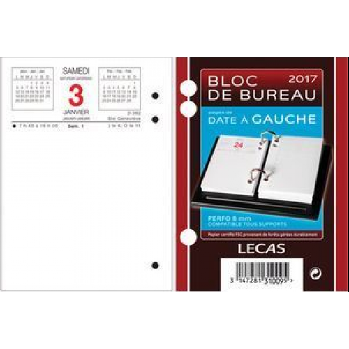 Bloc de Bureau – LECAS – date gauche