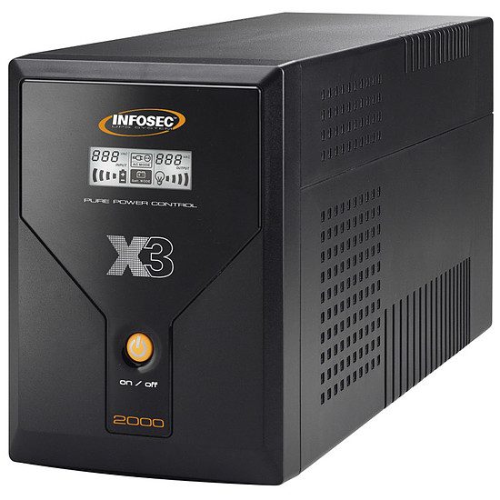 Infosec X3 EX 2000 FR Serveurs, Onduleur, Line Interactive, 1200 W, 2000 VA, 4 prises, RJ11/RJ45, USB
