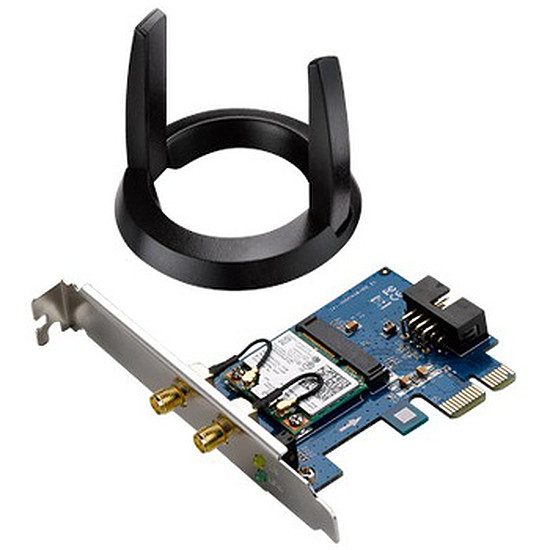 Asus PCE-AC55BT – Carte PCI-E Wifi AC1200 + Bluetooth PCI-Express, Sans fil (Wi-Fi), Low profile (équerre livrée)