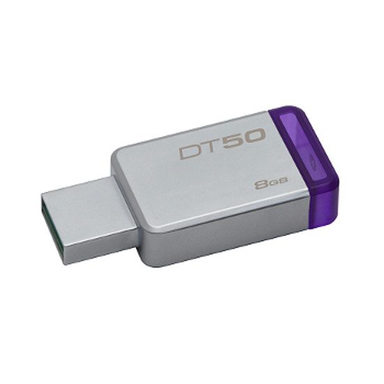 Kingston DataTraveler 50 8 Go 8 Go, USB 3.0 (compatible USB 2.0), Lecture 30 Mo/s, Ecriture 5 Mo/s