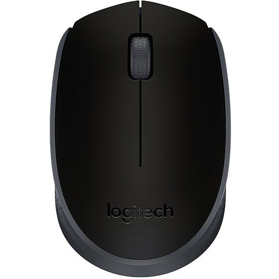 Logitech M171 – Noir Bureautique, Capteur optique, Sans-fil, Ambidextre, 1000 dpi, 3 boutons