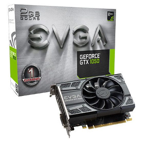 EVGA GeForce GTX 1050 Gaming – 2 Go GeForce GTX 1050, 1354 MHz, PCI-Express 16x, 2 Go, 7008 MHz
