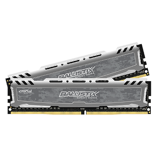 Ballistix Sport LT DDR4 2 x 4 Go 2666 MHz CAS 16 SR RAM PC, DDR4, 8 Go, 2666 MHz – PC21300, 16-18-18, 1,20 Volts, BLS2C4G4D26BFSB