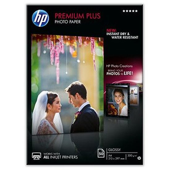 HP Papier Premium Plus brillant A4 21 x 29,7 cm (A4), 300 g/m², 50 feuilles