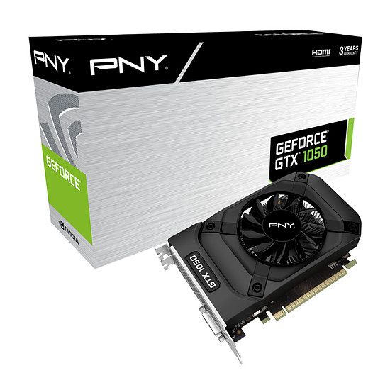 PNY GeForce GTX 1050 – 2 Go GeForce GTX 1050, 1354 MHz, PCI-Express 16x, 2 Go, 7000 MHz