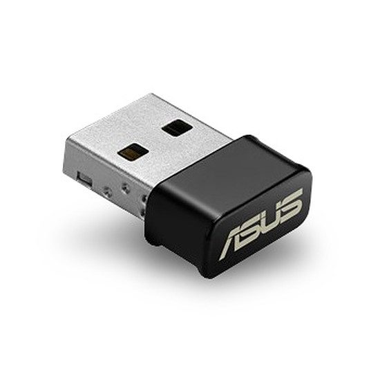Asus USB-AC53 NANO – Clé USB Wifi AC1200 double bande Ethernet : Clé USB ou Thunderbolt (filaire), 300 Mbps en 2,4 GHz, 867 Mbps en 5 GHz