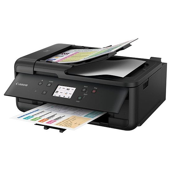 Canon PIXMA TR7550 Imprimante jet d’encre couleur, Wi-Fi b/g/n, A4, Recto-verso automatique, Fax intégré, 15 ipm