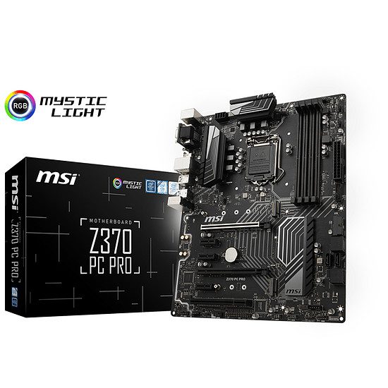 MSI Z370 PC PRO Jeu, Socket 1151, Intel Z370, 2 ports PCI-Express 16x, 4000 MHz (DDR4), SATA Revision 3.0 (6 Gb/s), 2