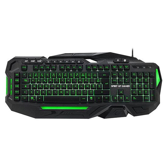 Spirit Of Gamer ELITE-K20 Jeu, Classique, Filaire, Classique (Membrane), 7 couleurs