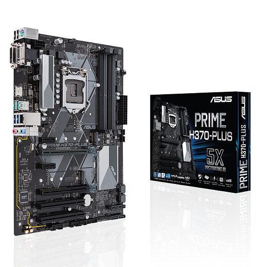 Asus PRIME H370-PLUS Socket 1151, Intel H370, 2 ports PCI-Express 16x, 2666 MHz (DDR4), SATA Revision 3.0 (6 Gb/s), 1 port M.2