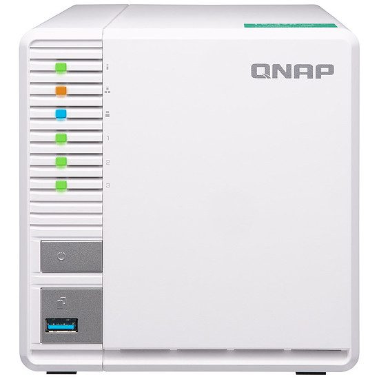 QNAP NAS TS-328 – 2 Go Boitier 3 baies, Livré sans disque (boitier nu), Pour disque 2,5″ ou 3,5″, SATA III, Realtek RTD1296 à 1,4