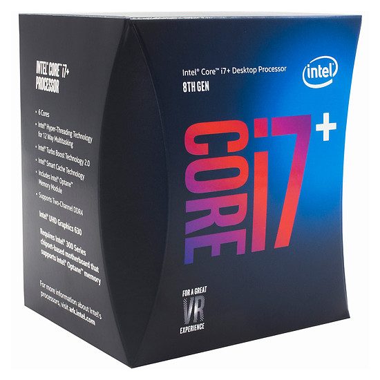 Intel Core i7+ 8700 (avec Intel Optane 16 Go M.2 NVMe) 6 coeurs, 3,20 GHz, 12 Mo, Coffee Lake, 65 Watts