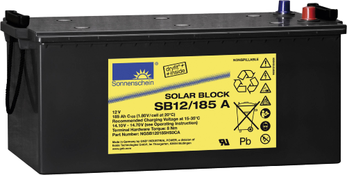 BATTERIE GEL 12 V 185 AH – SB12/185A SOLAR BLOCK SONNENSCHEIN