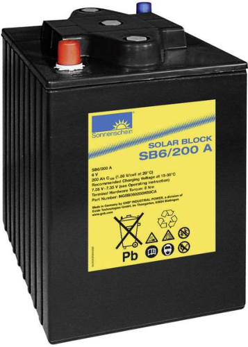 BATTERIE GEL 6 V 200 AH – SB6/200A SOLAR BLOCK SONNENSCHEIN