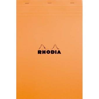 Bloc Notes Rhodia N°19 Q5, 80 feuilles petits carreaux, Orange