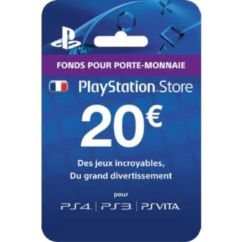 Carte prépayée Playstation Network 20 euros Sony