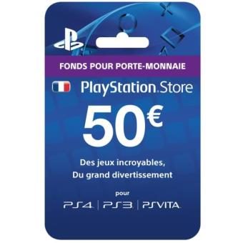 Carte prépayée Playstation Network 50 euros Sony