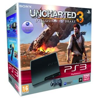 Console PS3 Slim 320 Go Sony + Uncharted 3 – L’illusion de Drake – Playstation 3 Sony