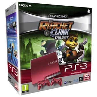 Console PS3 Slim 320 Go Sony rouge + Ratchet & Clank HD Trilogie – Playstation 3 Sony
