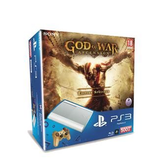 Console PS3 Slim 500 Go Sony blanche + God of War Ascension – Playstation 3 Sony