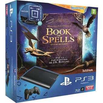 Console PS3 Ultra Slim 12 Go Sony – Console Playstation 3 Sony + Wonderbook + Book of Spells + Pack Découverte Move