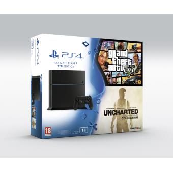 Console PS4 Sony 1 To Noire + GTA 5 PS4 + Uncharted The Nathan Drake Collection PS4