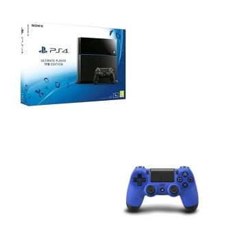 Console PS4 Sony 1 To Noire + Manette Sony Dual Shock Bleue PS4