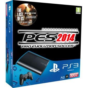 Console Sony PS3 Ultra Slim 500 Go + PES 14 + The Last of Us