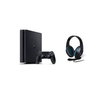 Console Sony PS4 Slim 500 Go + Casque Gaming Spirit Of Gamer PRO-SH5 pour PS4 Noir et Bleu