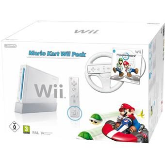 Console Wii blanche Nintendo + Wiimote Plus + Mario Kart Wii + Volant