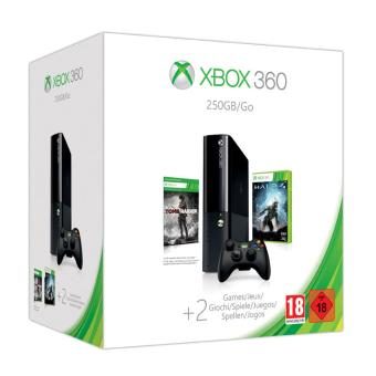 Console Xbox 360 250 Go Microsoft + Tomb Raider + Halo 4