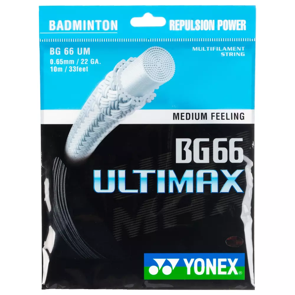 CORDAGE DE BADMINTON BG 66 ULTIMAX NOIR