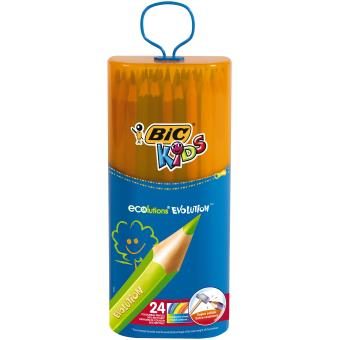 Étui réutilisable rigide de 24 crayons de couleur Bic Kids Evolution