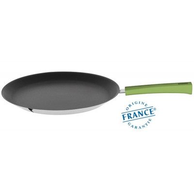 CRÊPIÈRE INOX – ANTI-ADHÉRENT EXCELISS – MUTINE FIXE VERT TILLEUL 26CM