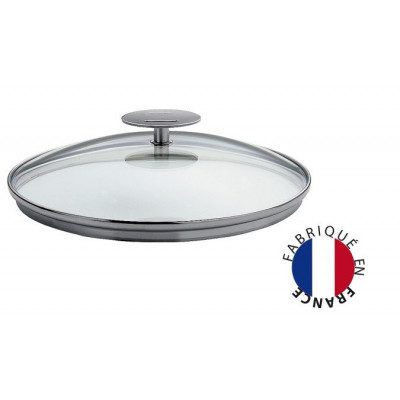 COUVERCLE EN VERRE BOMBÉ – PLATINE 12CM