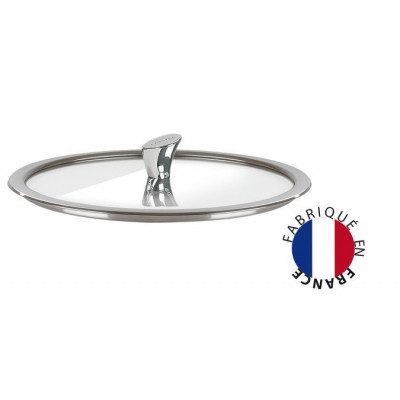 COUVERCLE PLAT EN VERRE À BOUTON – CASTELINE FIXE 14CM