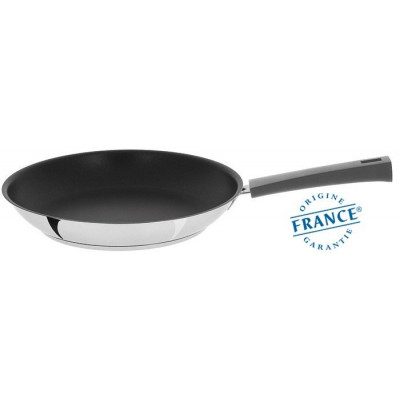 POÊLE INOX AVEC ANTI-ADHÉRENT EXCELISS – MUTINE FIXE GRIS 24CM