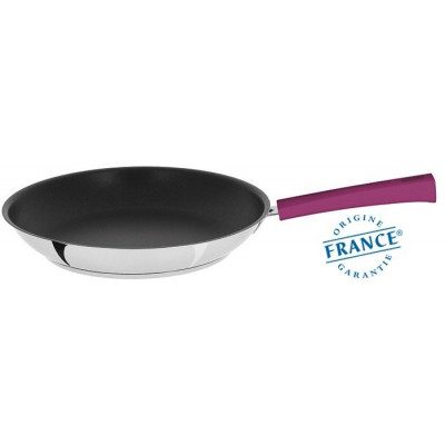 POÊLE INOX AVEC ANTI-ADHÉRENT EXCELISS – MUTINE FIXE CASSIS 28CM