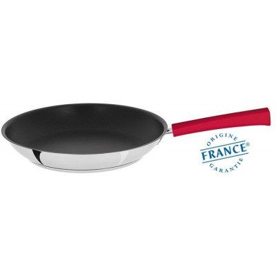 POÊLE INOX AVEC ANTI-ADHÉRENT EXCELISS – MUTINE FIXE FRAMBOISE 28CM