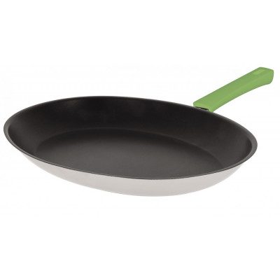 POÊLE OVALE – ANTI-ADHÉRENT EXCELISS – MUTINE FIXE VERT TILLEUL
