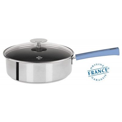 SAUTEUSE INOX AVEC ANTI-ADHÉRENT EXCELISS – MUTINE FIXE LAVANDE 26CM