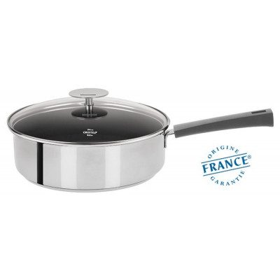 SAUTEUSE INOX AVEC ANTI-ADHÉRENT EXCELISS – MUTINE FIXE GRIS 26CM