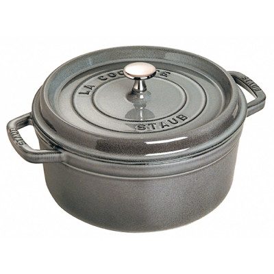 COCOTTE EN FONTE RONDE 28 CM GRIS GRAPHITE