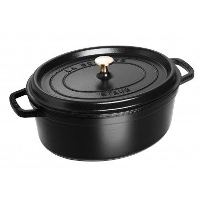 COCOTTE EN FONTE OVALE 37CM GRIS GRAPHITE